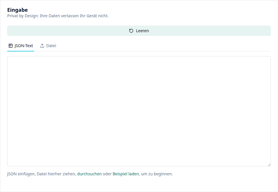 JSON einfügen